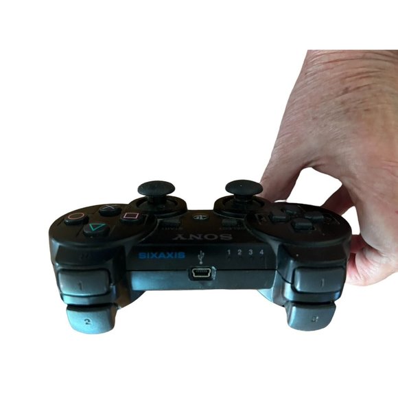 Set of 2:1-OEM Sony PlayStation 3 Controller CECH-ZC1U PS3 Blk &1-Bek Design Blu - Picture 8 of 10